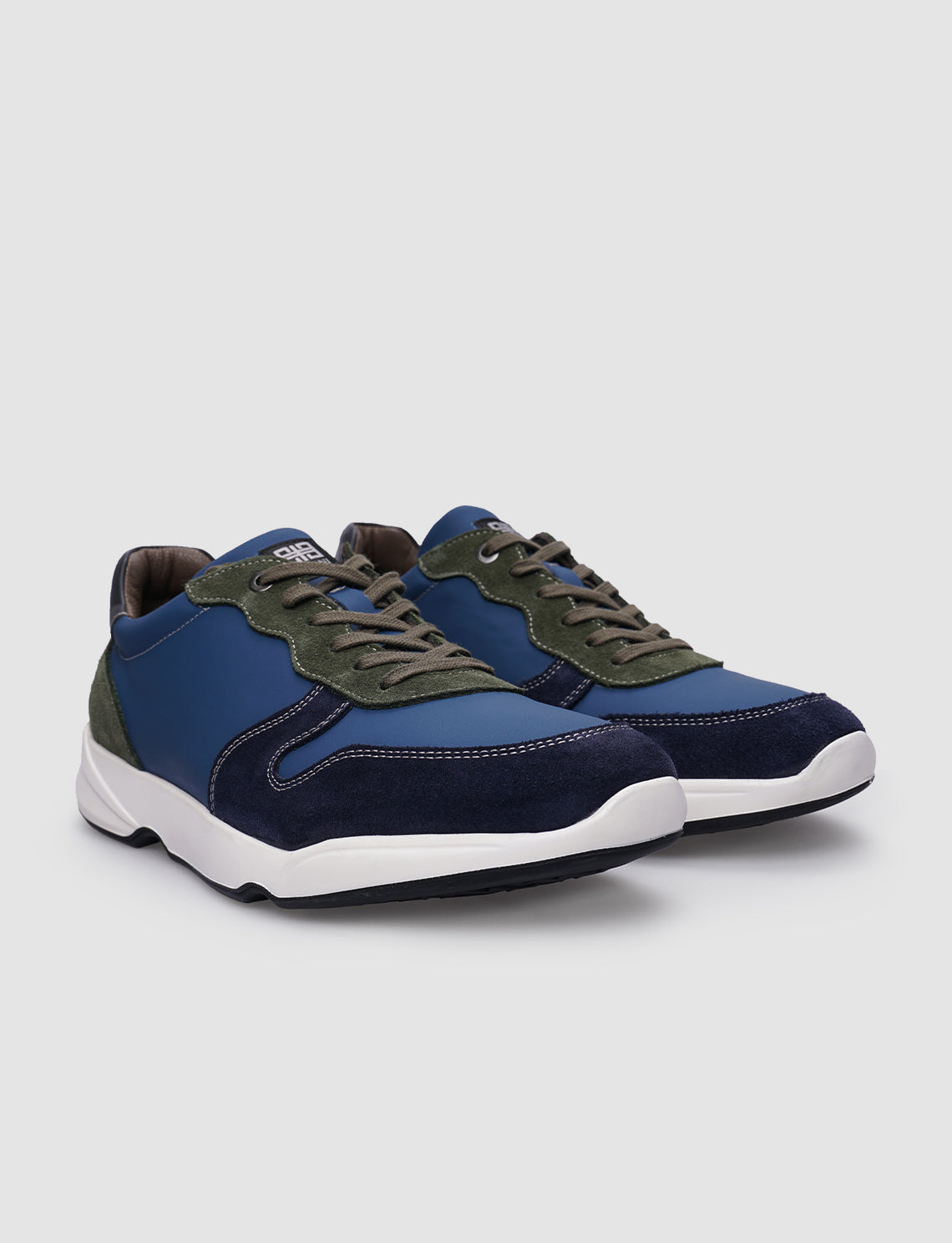 Cabani 588M1654 Erkek %100 Hakiki Deri Sneaker Ayakkabı 1289 Lacivert Süet-Petrol Süet-Mavi Bez