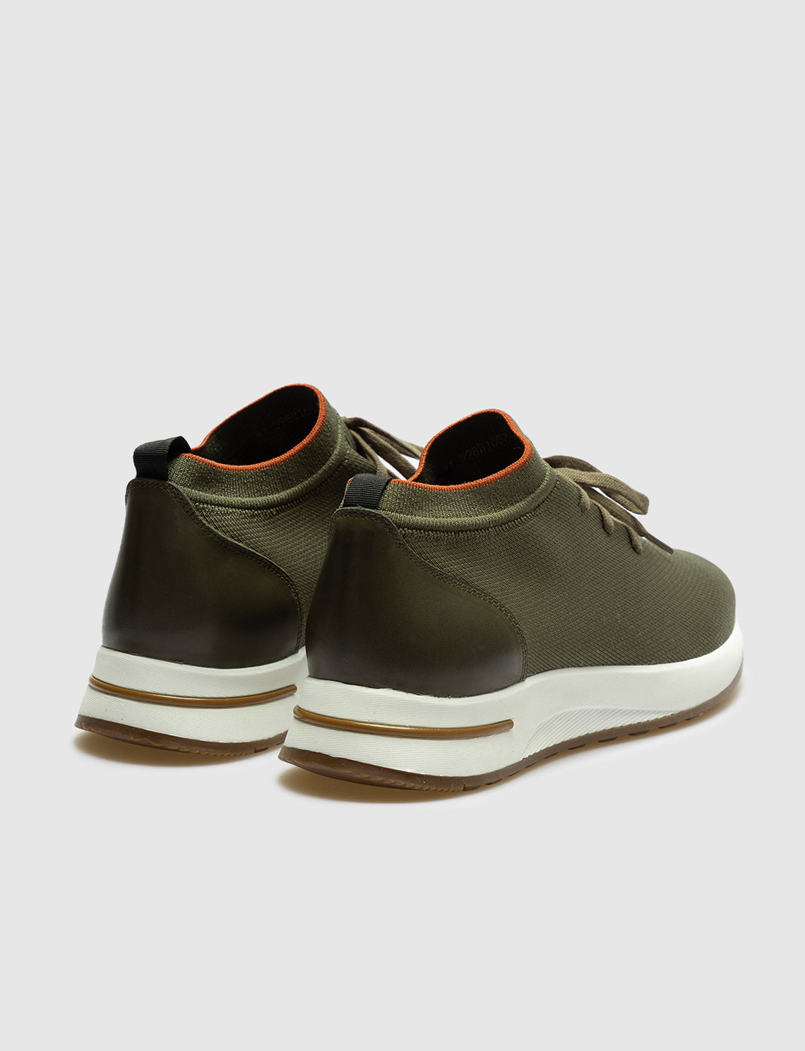 Cabani 598B1687 Erkek Triko Sneaker Ayakkabı 1303 Haki Triko-Kiremit Triko-Haki Napa