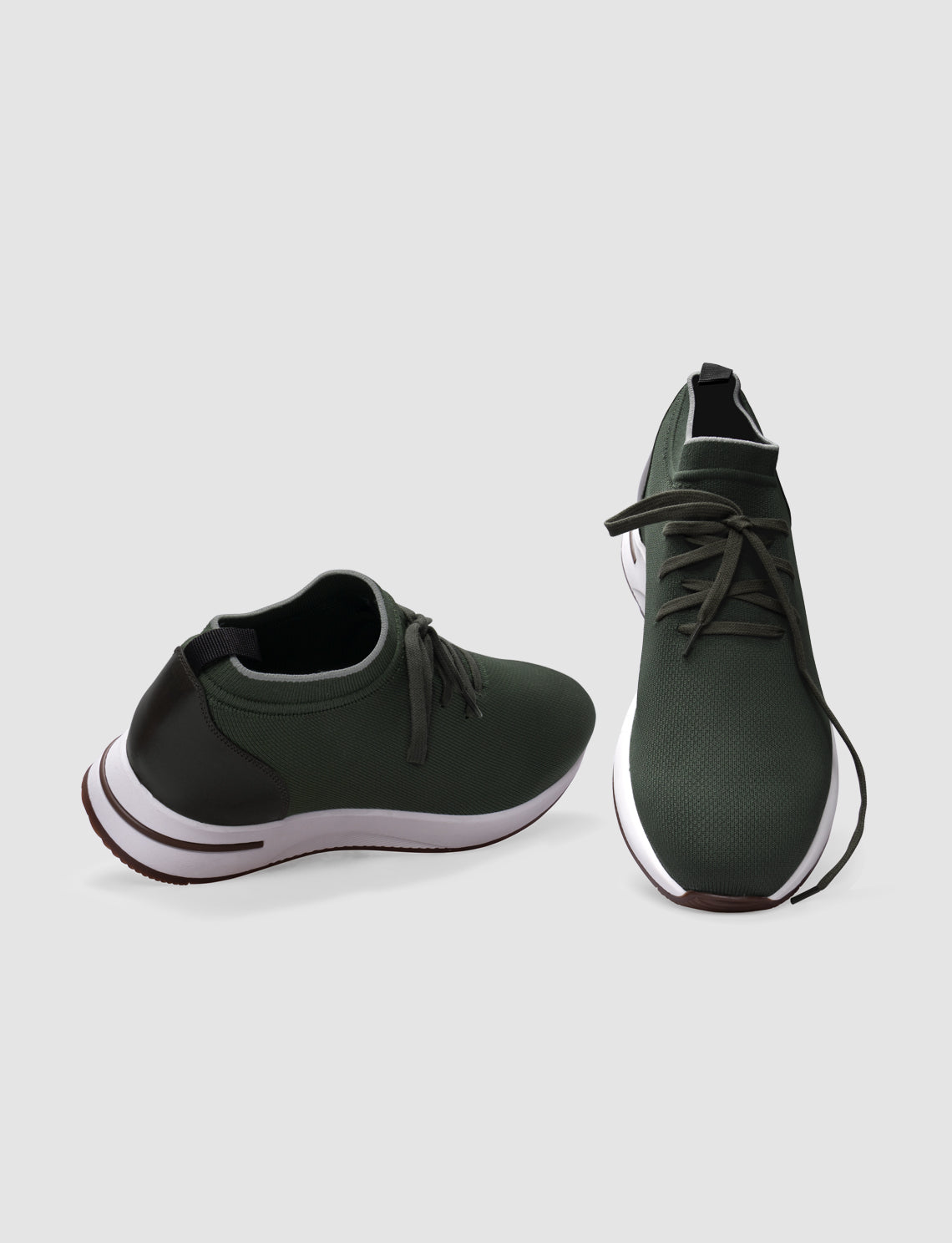 Cabani 598B1687 Erkek Triko Sneaker Ayakkabı 1362 HAKİ TRİKO-FÜME TRİKO-HAKİ NAPA