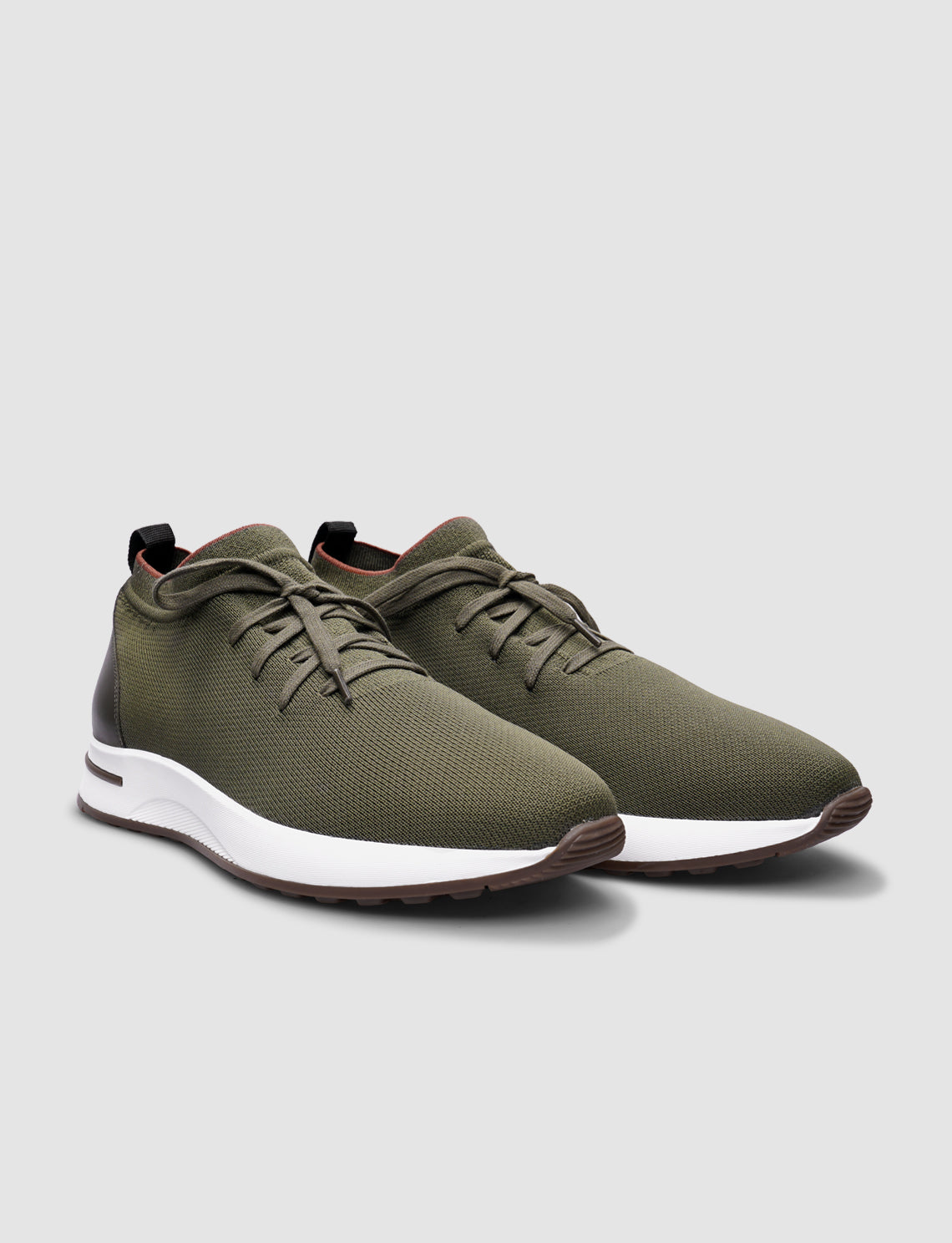 Cabani 598B1687 Erkek Triko Sneaker Ayakkabı 1415 Olive Triko-Haki Napa