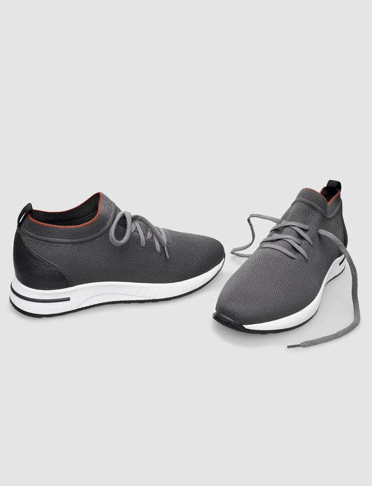 Cabani 598B1687 Erkek Triko Sneaker Ayakkabı 1424 Antrasit Triko-Sakız Nubuk