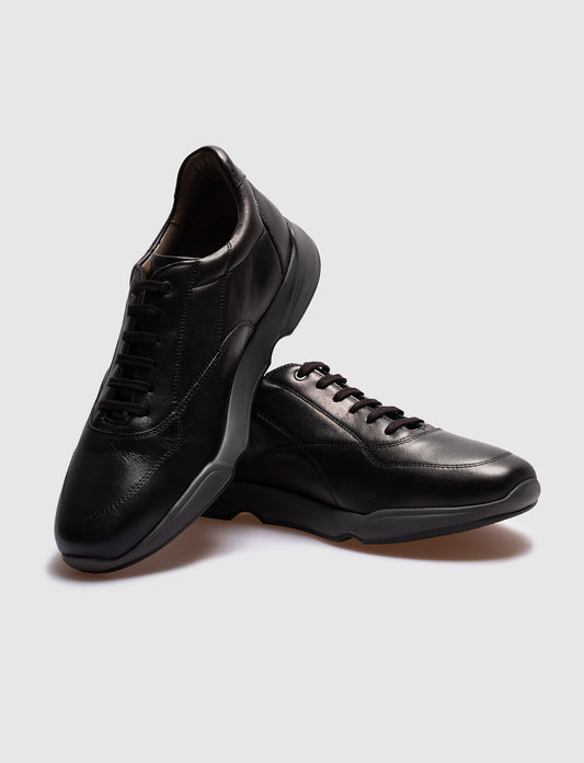 Cabani 588M1668 Erkek %100 Hakiki Deri Sneaker Ayakkabı Siyah