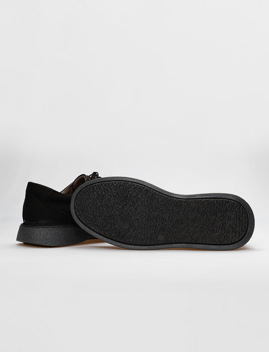 Cabani 583M703 Erkek Nubuk Deri Sneaker Ayakkabı Siyah