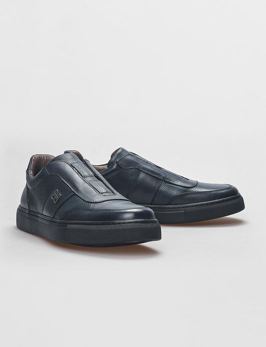 Cabani 518M1672 Erkek %100 Hakiki Deri Sneaker Ayakkabı Lacivert