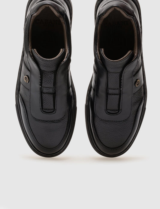 Cabani 518M1672 Erkek %100 Hakiki Deri Sneaker Ayakkabı Siyah