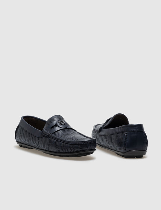 Cabani 010M883C Erkek %100 Hakiki Deri Sneaker Ayakkabı Lacivert