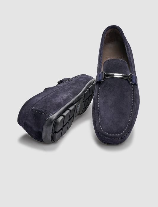 Cabani 010M1659 A Erkek Süet Hakiki Deri Sneaker Ayakkabı Lacivert