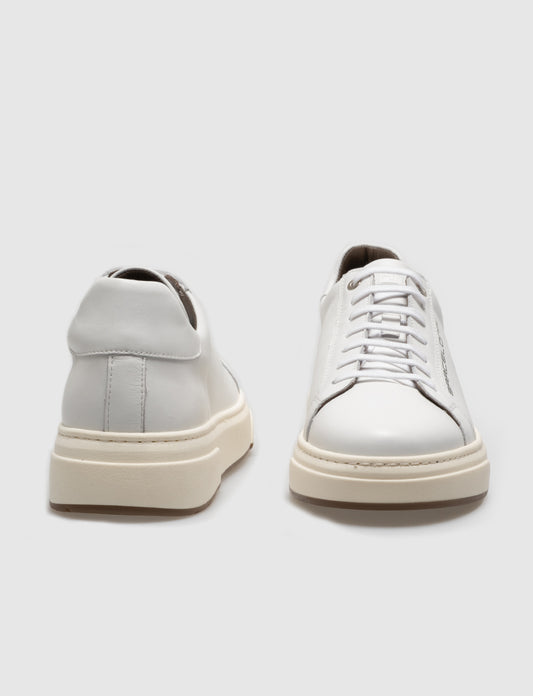 Cabani 537M1495 Erkek %100 Hakiki Deri Sneaker Ayakkabı 286 Beyaz Napa