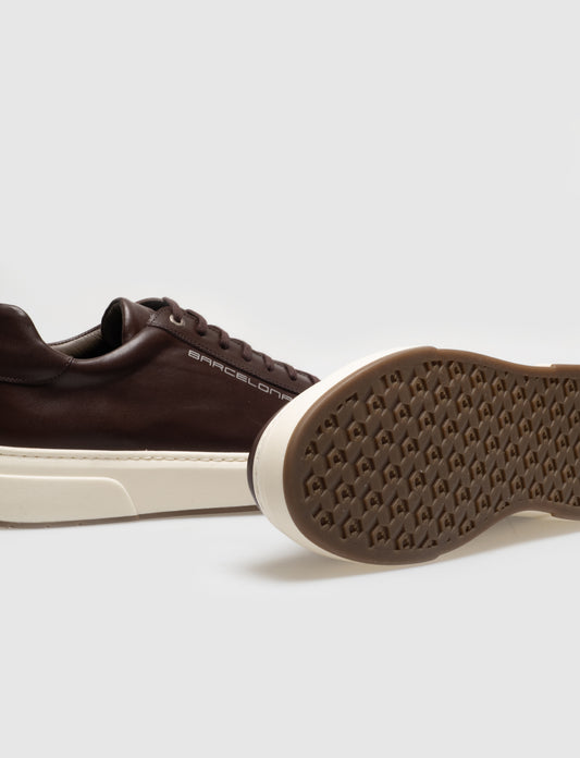 Cabani 537M1495 Erkek %100 Hakiki Deri Sneaker Ayakkabı 657 Kahve Antik