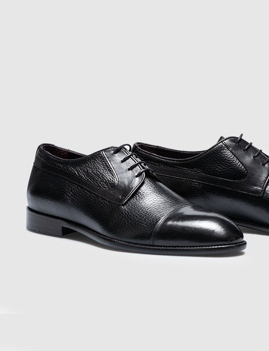 Cabani 7343 Erkek %100 Hakiki Deri Klasik Ayakkabı Siyah