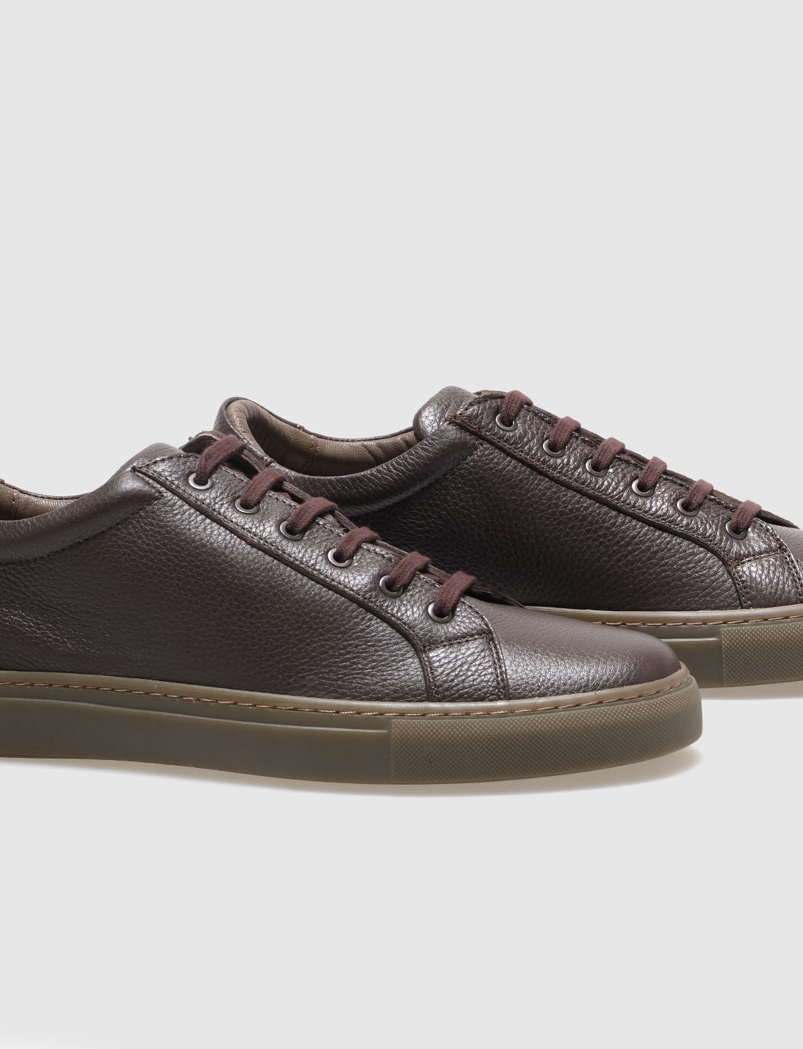 Cabani 518M1690 Erkek %100 Hakiki Deri Sneaker Ayakkabı 029 Kahve Geyik