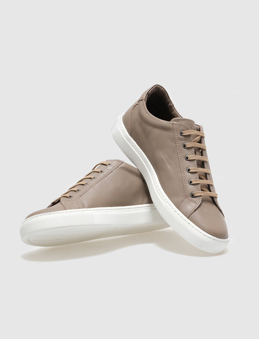 Cabani 518M1690 Erkek %100 Hakiki Deri Sneaker Ayakkabı 869 Vizon Soft