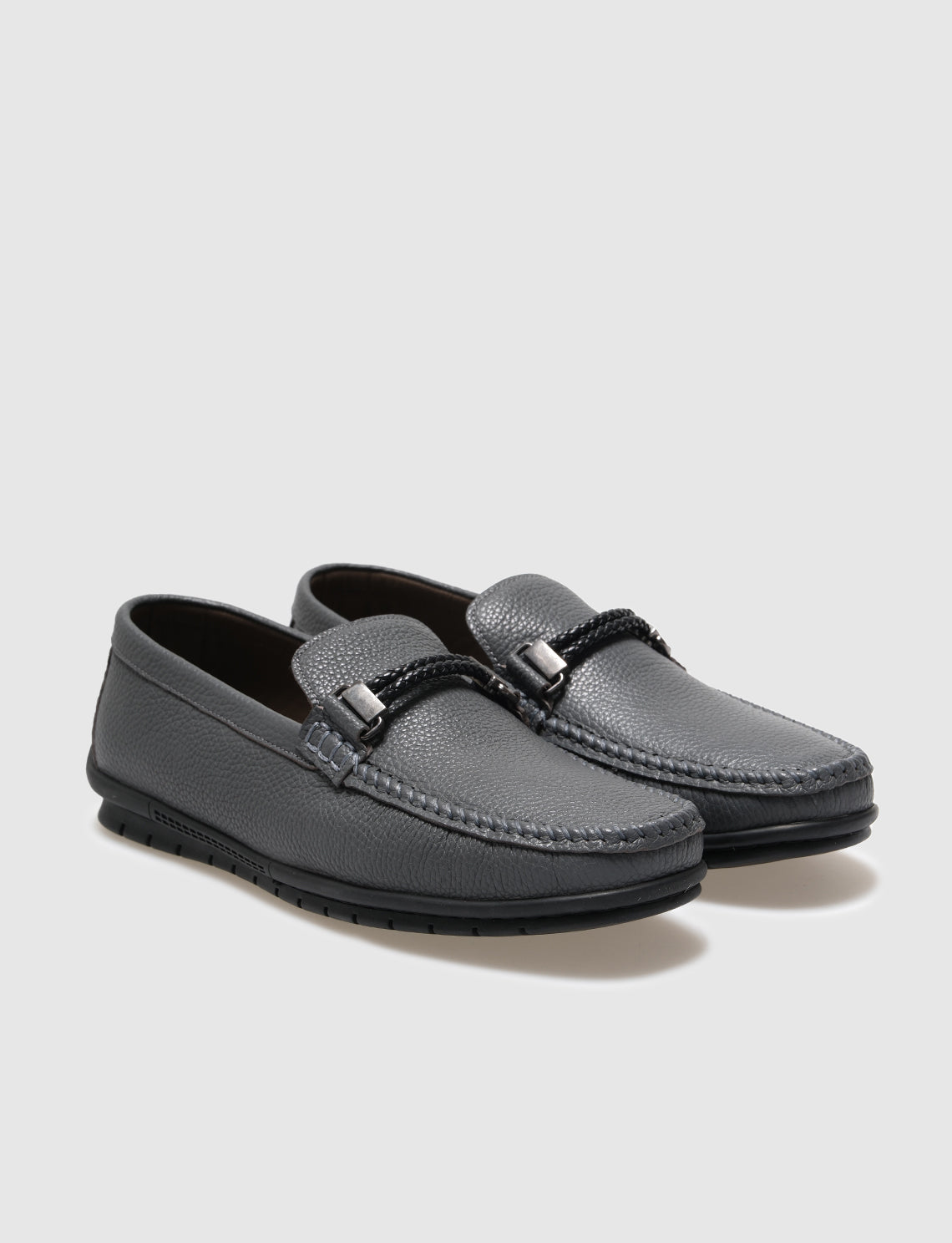 Cabani 576M098E Erkek %100 Hakiki Deri loafer & makosen 1270 Gri Geyik