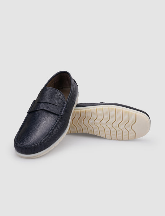 Cabani 576M983 Erkek %100 Hakiki Deri Sneaker Ayakkabı 1157 Lacivert Napa-Lacivert geyik