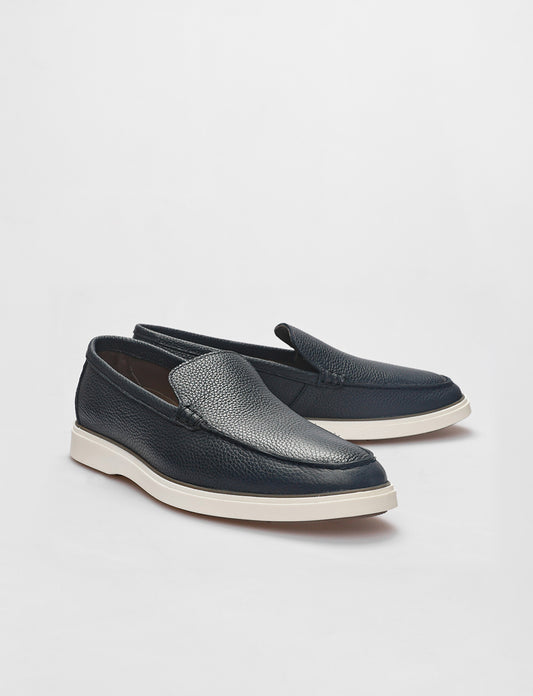 Cabani 600M1651 Erkek %100 Hakiki Deri Sneaker Ayakkabı 1116 Lacivert Geyik