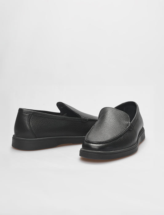 Cabani 600M1651 Erkek %100 Hakiki Deri Sneaker Ayakkabı 432 Siyah Geyik