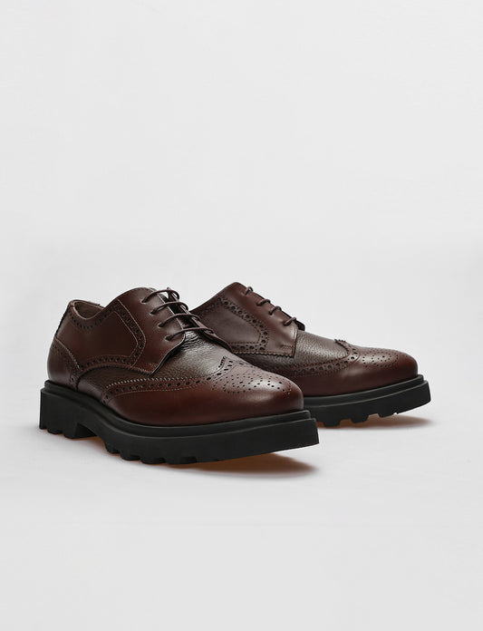 Cabani 584M506 Erkek %100 Hakiki Deri Sneaker Ayakkabı Kahverengi