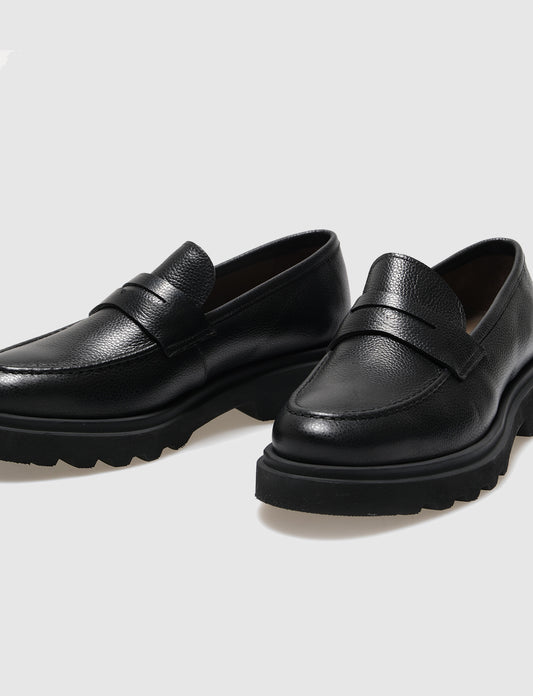 Cabani 584M1697 Erkek %100 Hakiki Deri Sneaker Ayakkabı 464 Siyah Ufak Kırma