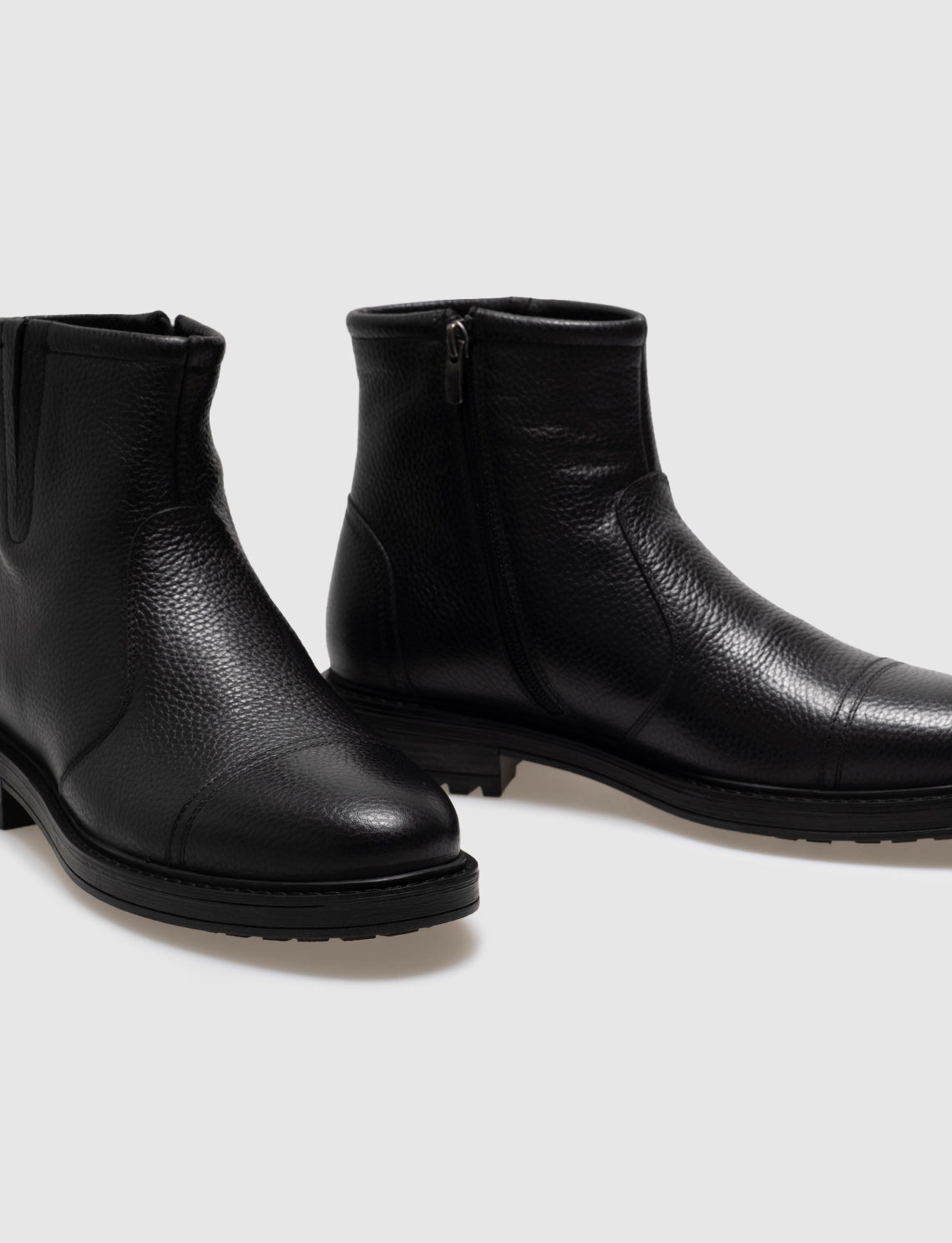 Cabani 485E759 Erkek %100 Hakiki Deri Günlük Bot 426 Siyah Kırma