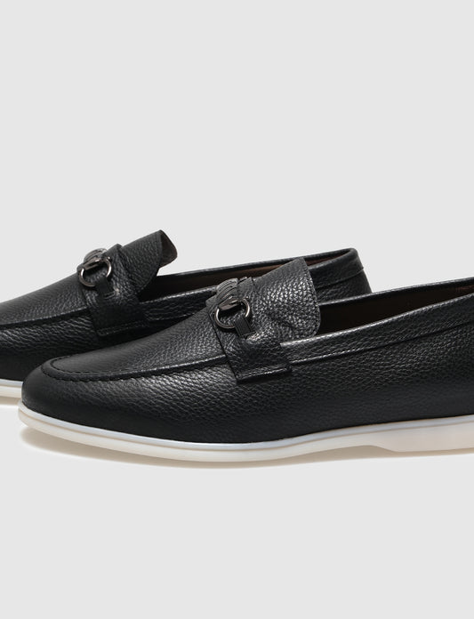 Cabani 572M1675D Erkek %100 Hakiki Deri loafer & makosen Siyah