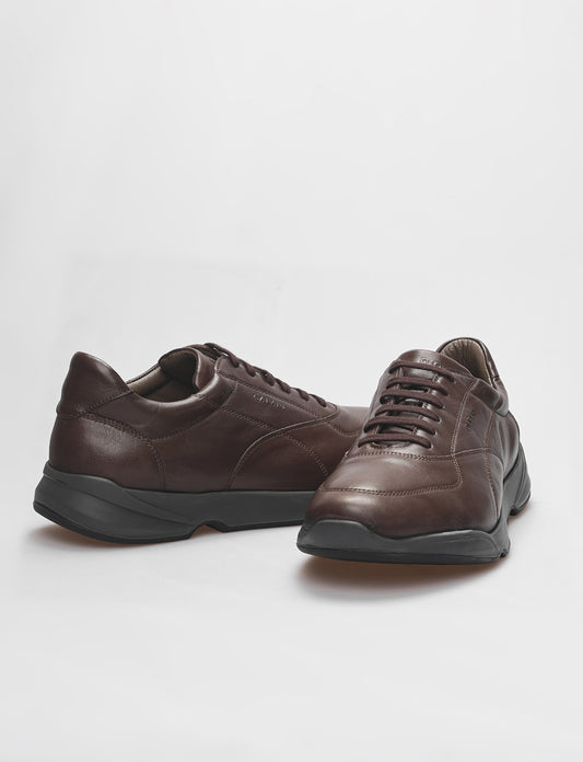 Cabani 588M1668 Erkek %100 Hakiki Deri Sneaker Ayakkabı 314 Kahve Antik