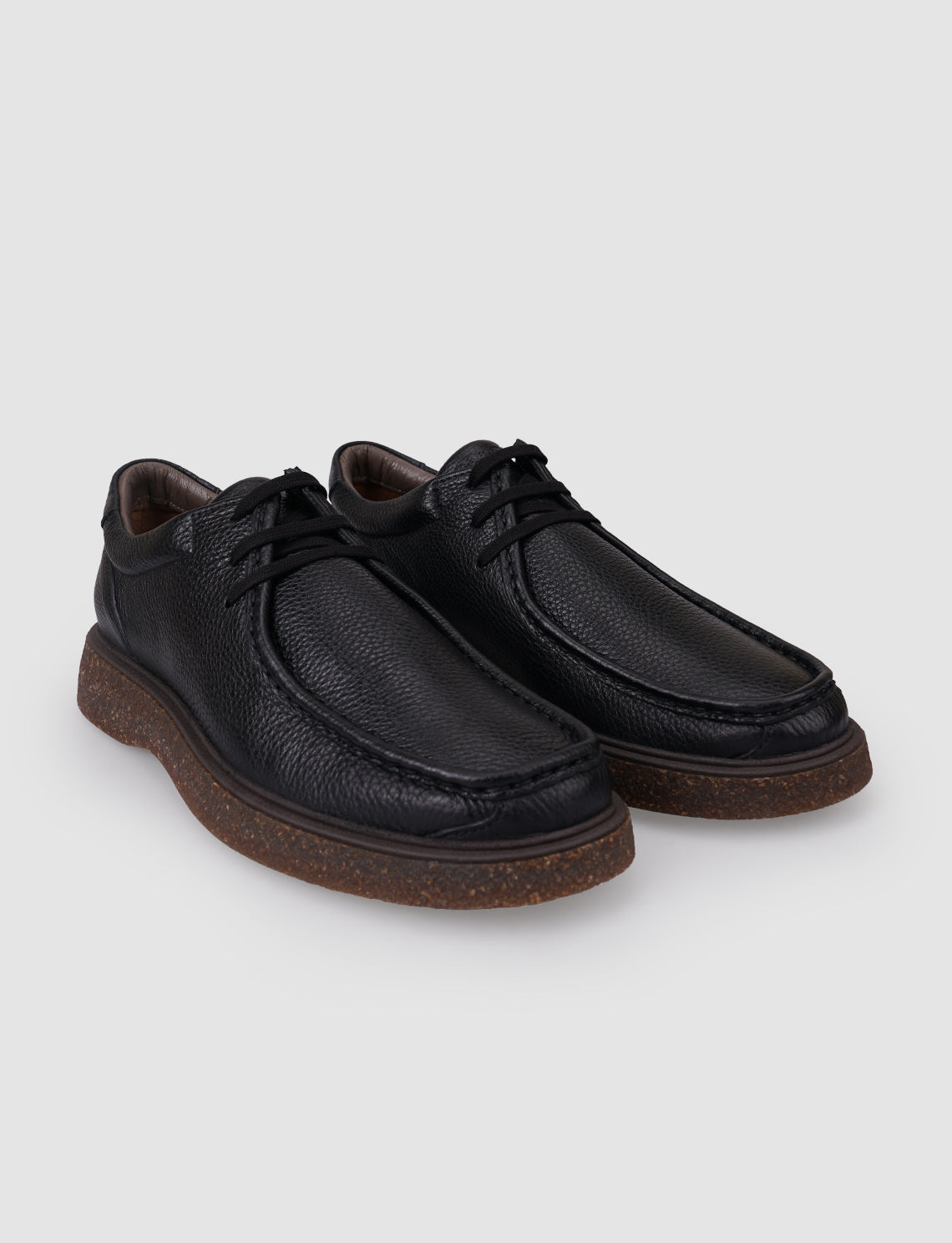 Cabani 583B700 Erkek %100 Hakiki Deri Sneaker Ayakkabı 432 Siyah Geyik