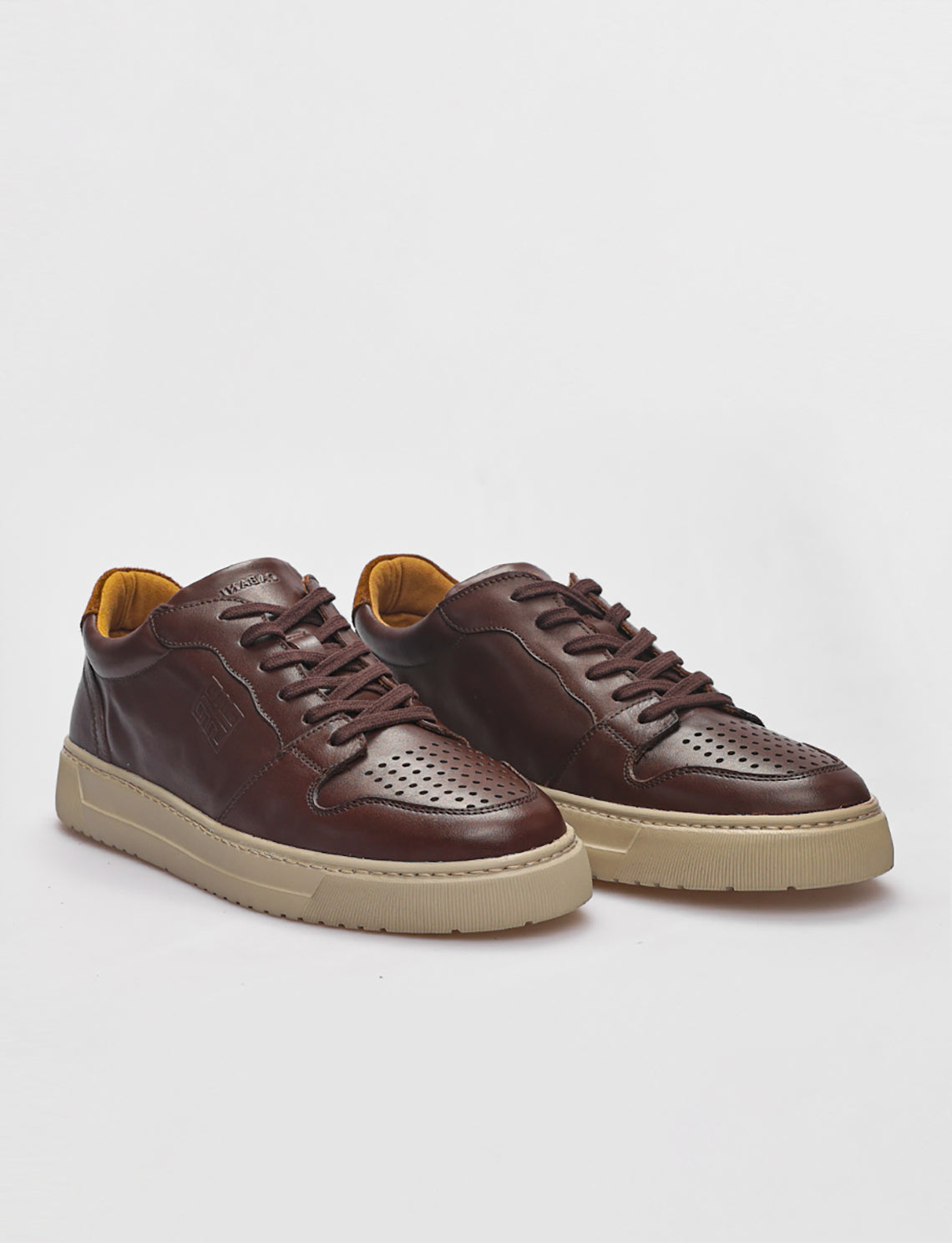 Cabani 603B1695B Erkek %100 Hakiki Deri Sneaker Ayakkabı Kahverengi