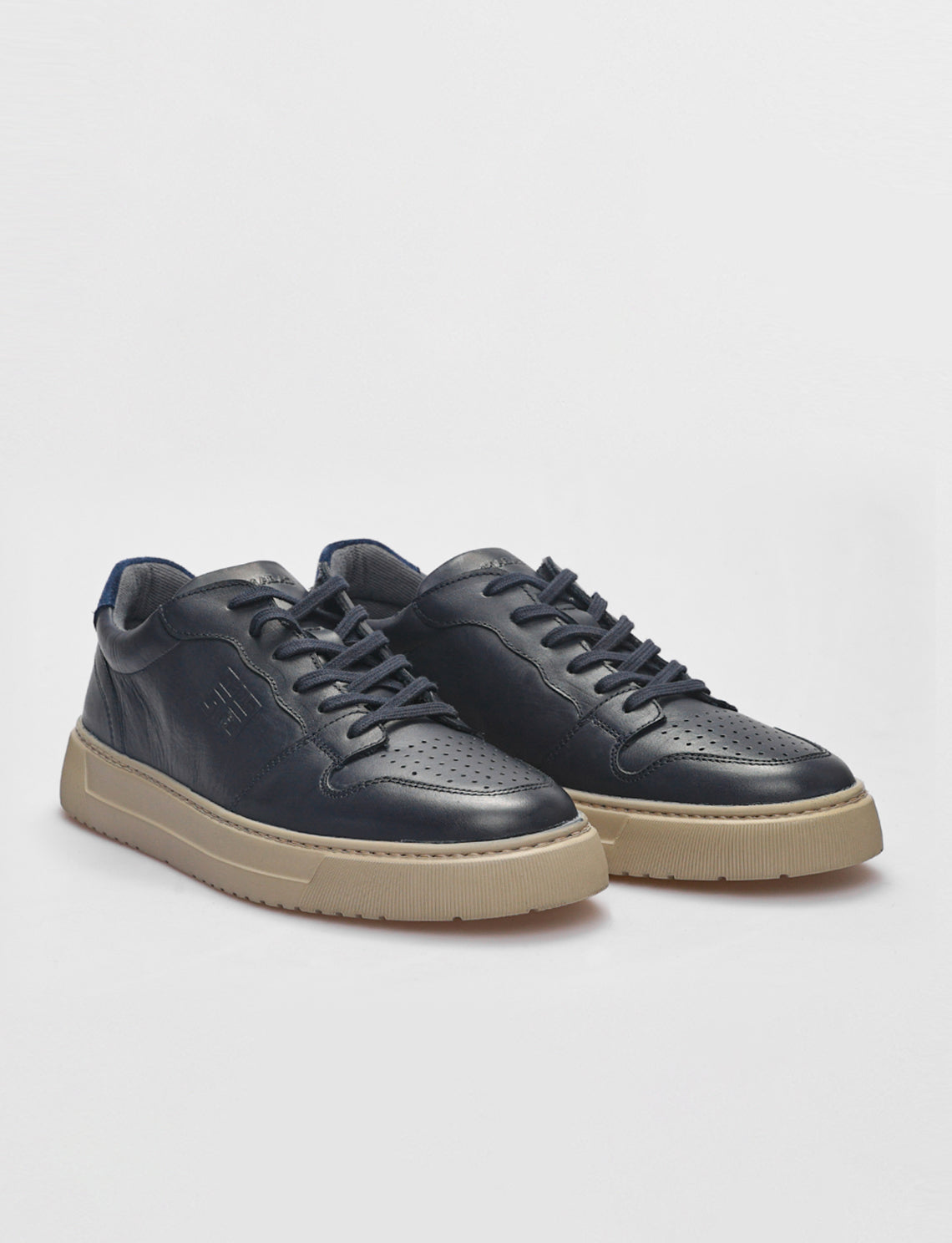 Cabani 603B1695B Erkek %100 Hakiki Deri Sneaker Ayakkabı Lacivert