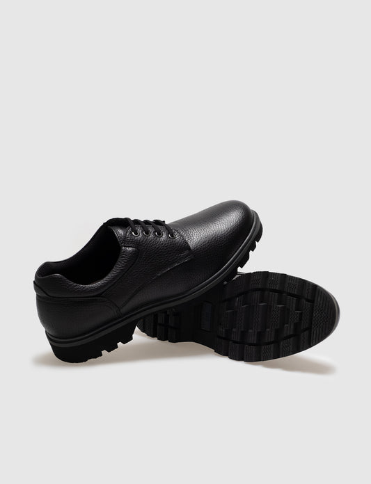 Cabani 373C555 Erkek %100 Hakiki Deri Sneaker Ayakkabı 426 Siyah Kırma