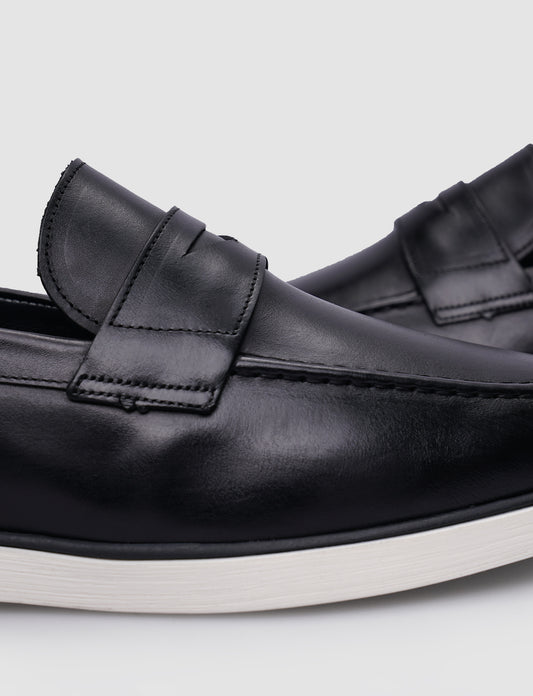 Cabani 628M1693 Erkek %100 Hakiki Deri Sneaker Ayakkabı 017 Siyah Antik