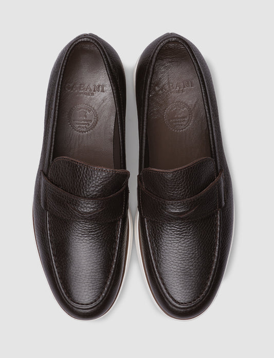 Cabani 628M1693 Erkek %100 Hakiki Deri Sneaker Ayakkabı Kahverengi