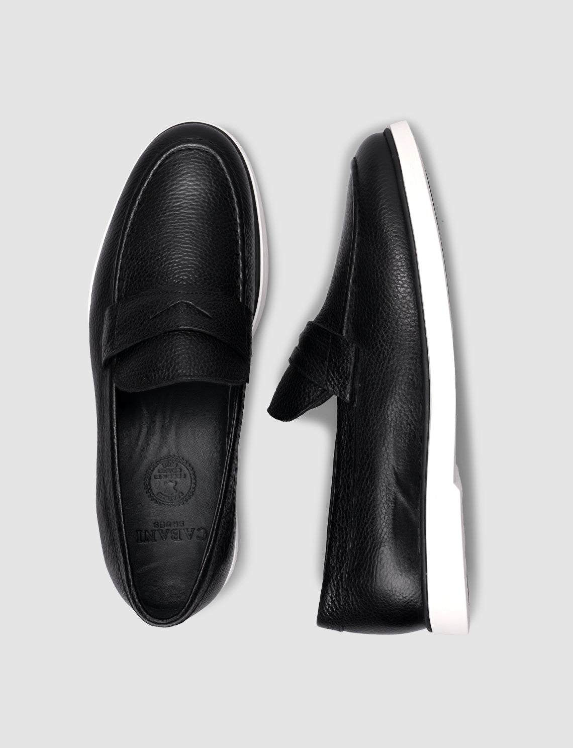 Cabani 628M1693 Erkek %100 Hakiki Deri Sneaker Ayakkabı 432 Siyah Geyik