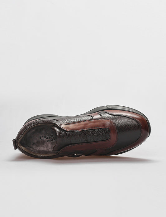 Cabani 588K1679 Erkek %100 Hakiki Deri Sneaker Ayakkabı Kahverengi