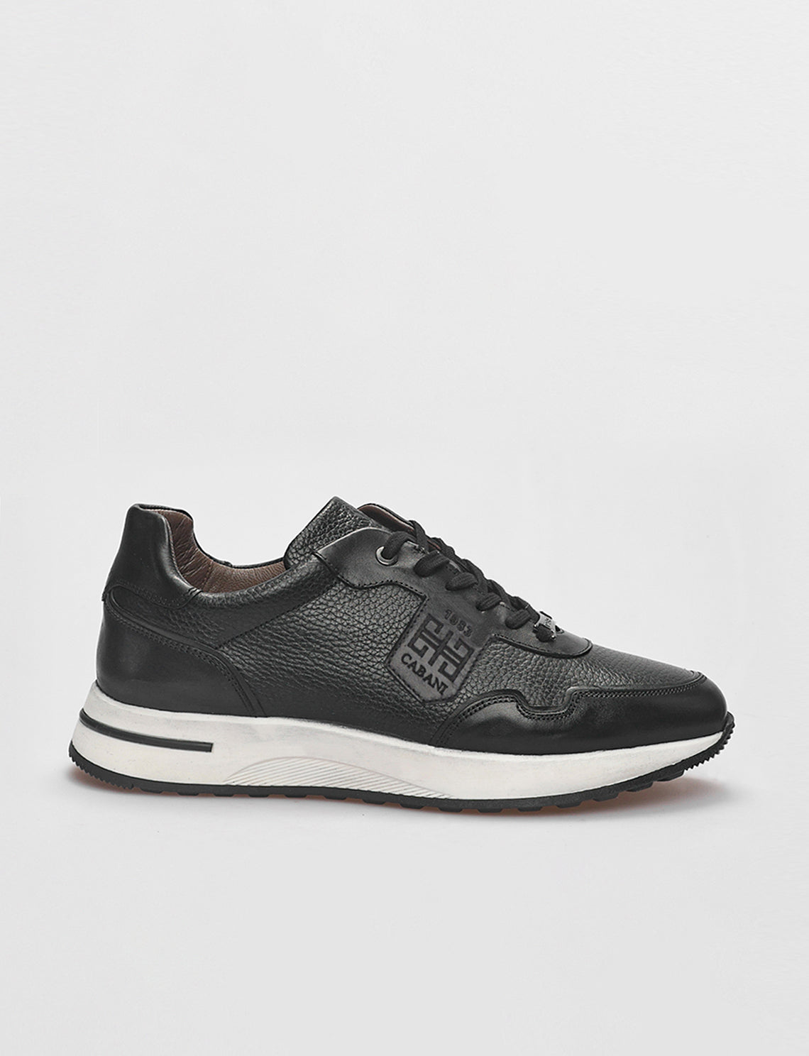 Cabani 598M1499 Erkek %100 Hakiki Deri Sneaker Ayakkabı Siyah