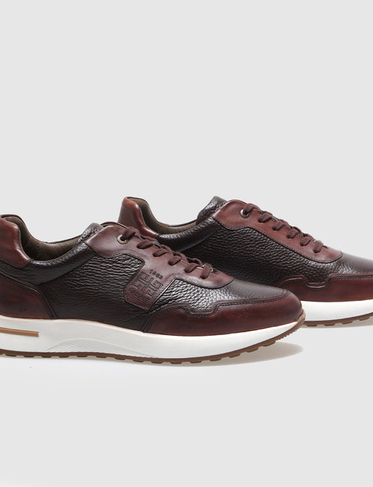 Cabani 598M1499 Erkek %100 Hakiki Deri Sneaker Ayakkabı Kahverengi