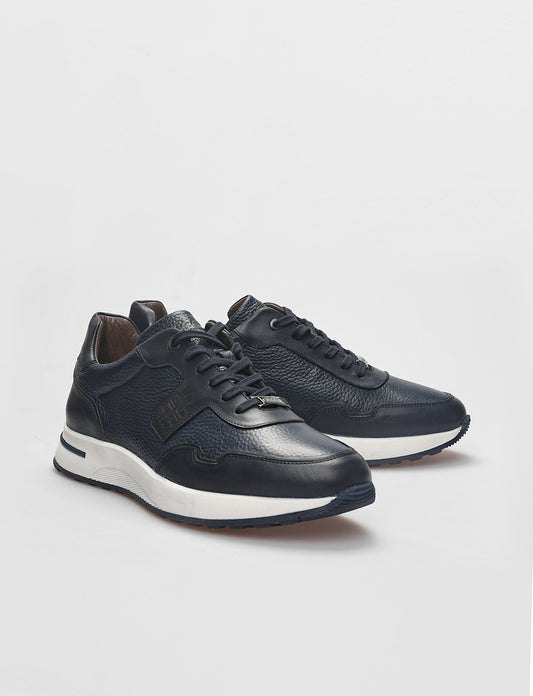 Cabani 598M1499 Erkek %100 Hakiki Deri Sneaker Ayakkabı Lacivert