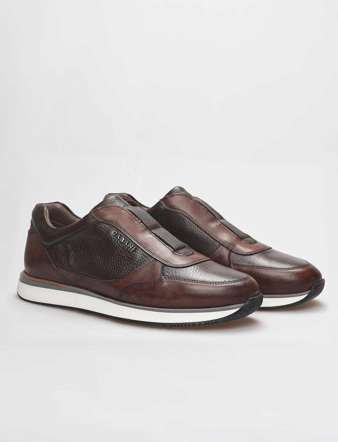 Cabani 570B1579 Erkek %100 Hakiki Deri Sneaker Ayakkabı Kahverengi