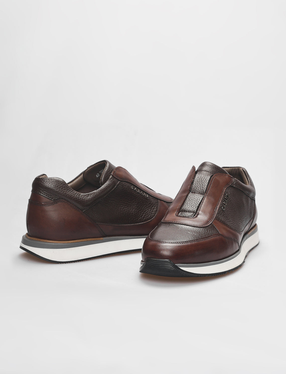Cabani 570B1579 Erkek %100 Hakiki Deri Sneaker Ayakkabı Kahverengi