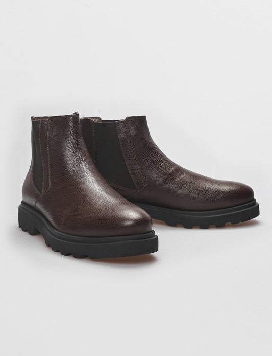 Cabani 584K897 Erkek %100 Hakiki Deri Loafer Bot 027 Kahve Ufak Kırma