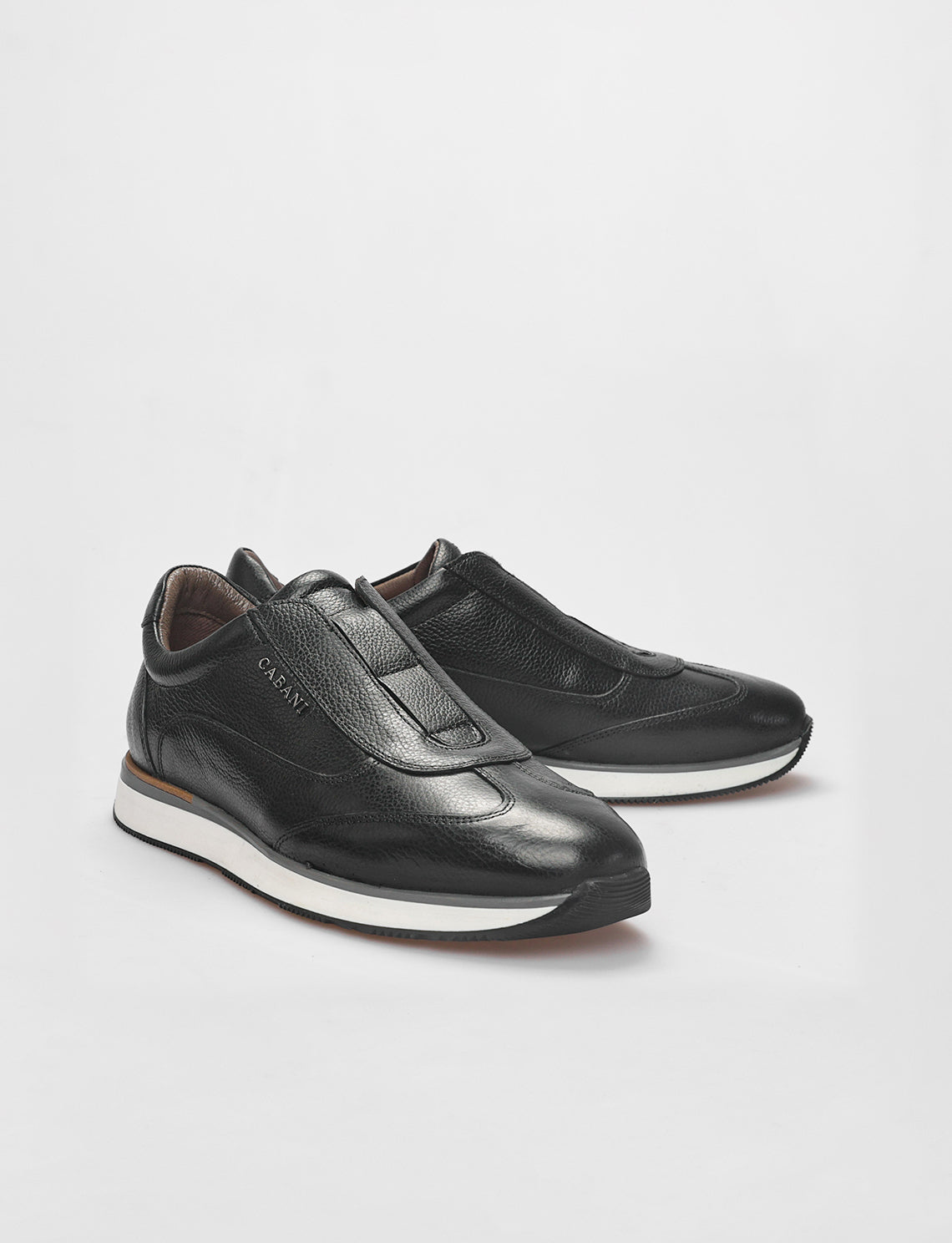 Cabani 570C968 Erkek %100 Hakiki Deri Sneaker Ayakkabı Siyah