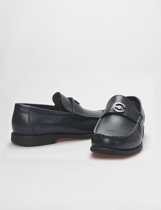 Cabani 121M1680 Erkek %100 Hakiki Deri loafer & makosen 886 Lacivert Kırma-lacivert ufak kırma