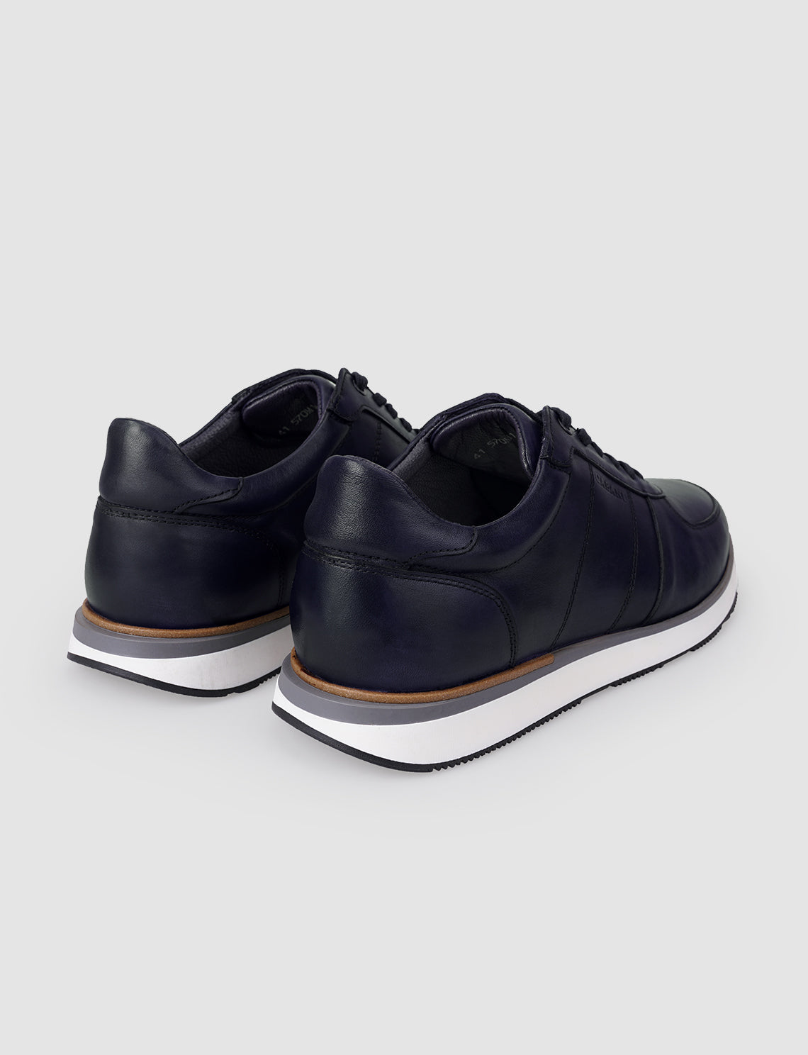 Cabani 570M1639 Erkek %100 Hakiki Deri Sneaker Ayakkabı Lacivert