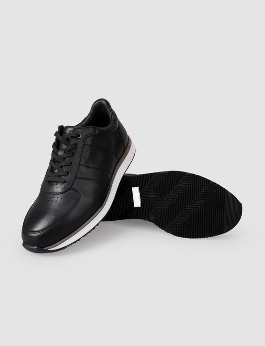 Cabani 570M1639 Erkek %100 Hakiki Deri Sneaker Ayakkabı 400 Siyah Napa