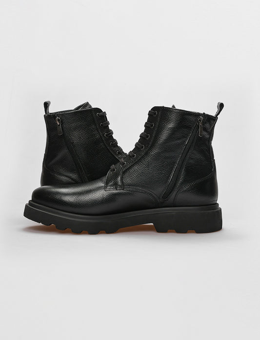 Cabani 584C903 Erkek %100 Hakiki Deri Loafer Bot 464 Siyah Ufak Kırma