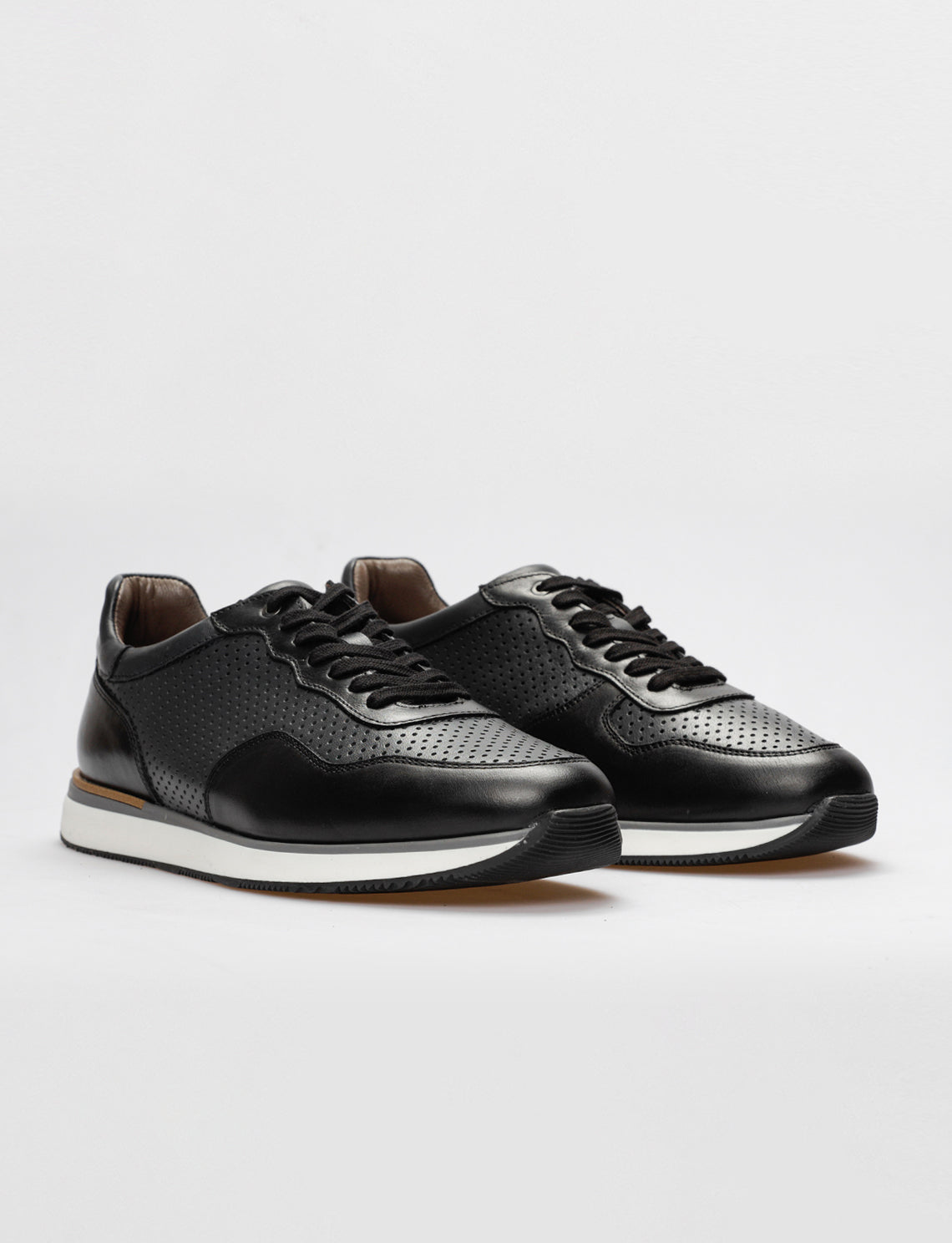 Cabani 570M1711B Erkek %100 Hakiki Deri Sneaker Ayakkabı Siyah