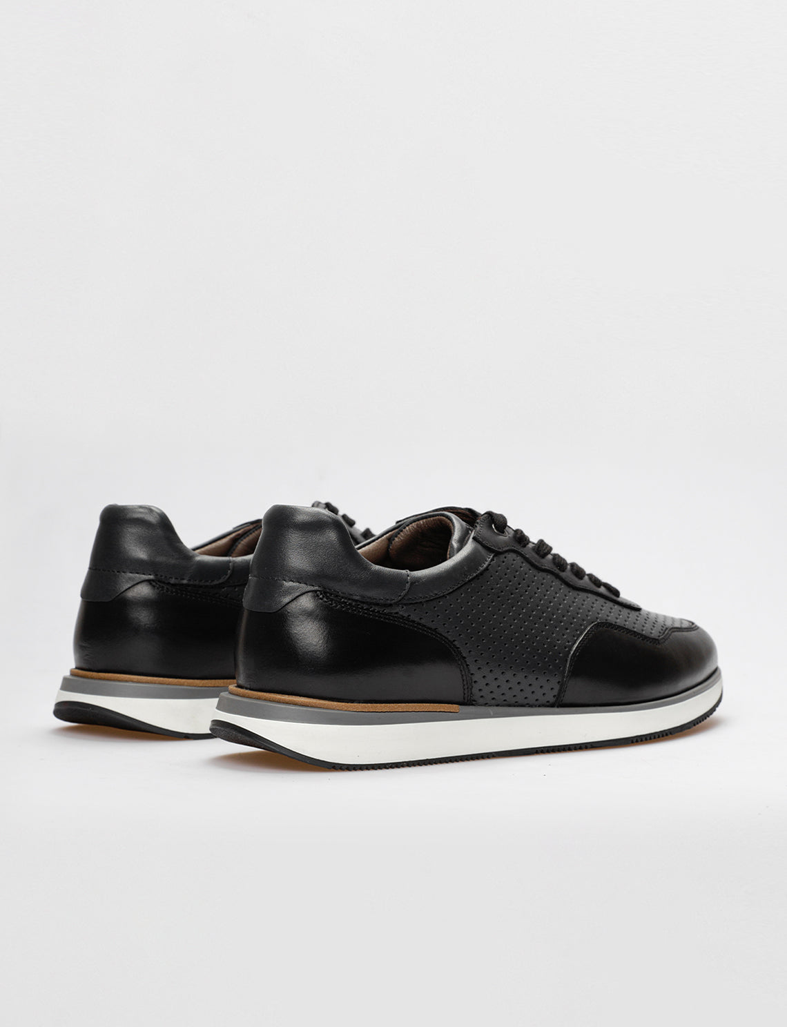 Cabani 570M1711B Erkek %100 Hakiki Deri Sneaker Ayakkabı Siyah