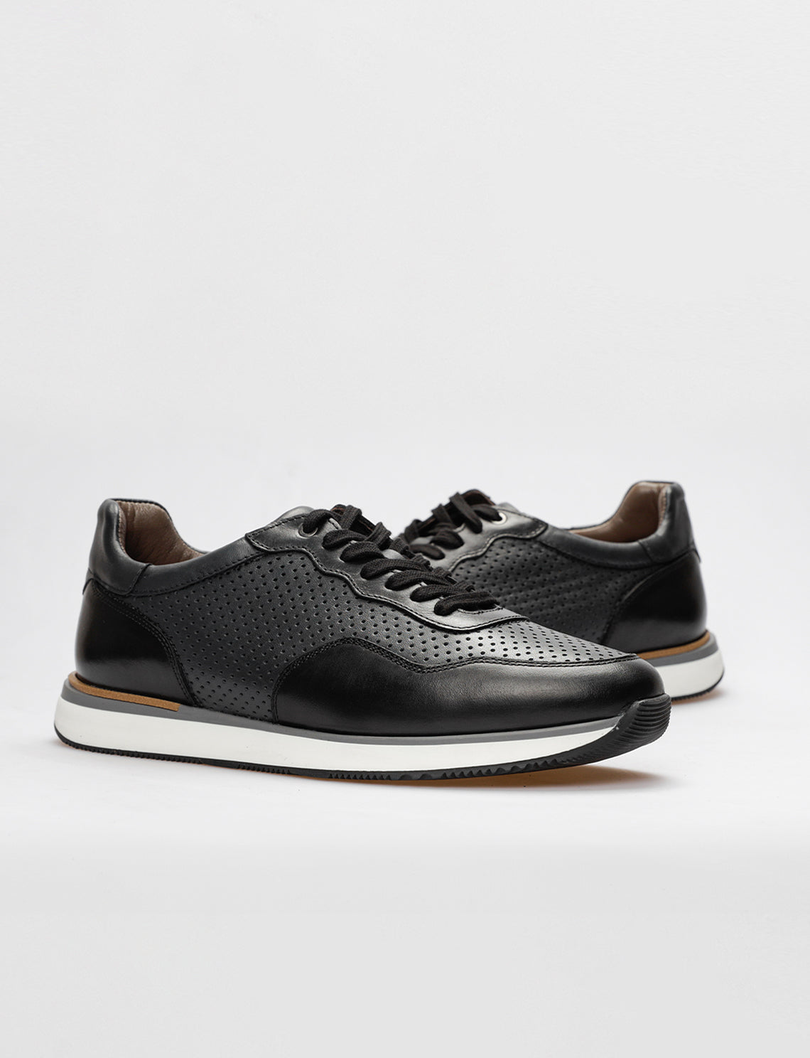 Cabani 570M1711B Erkek %100 Hakiki Deri Sneaker Ayakkabı Siyah