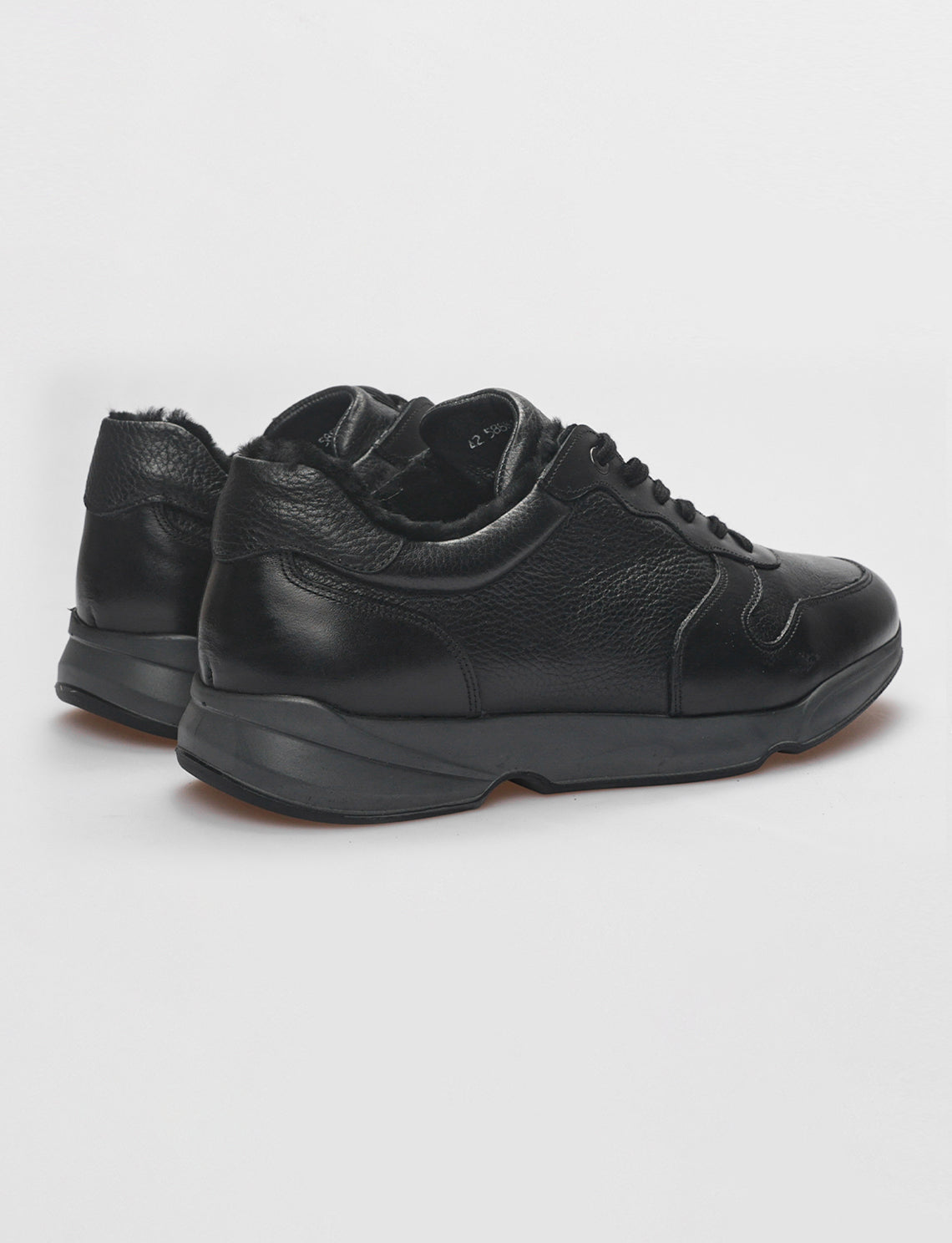 Cabani 588K1654 Erkek %100 Hakiki Deri Sneaker Ayakkabı Siyah