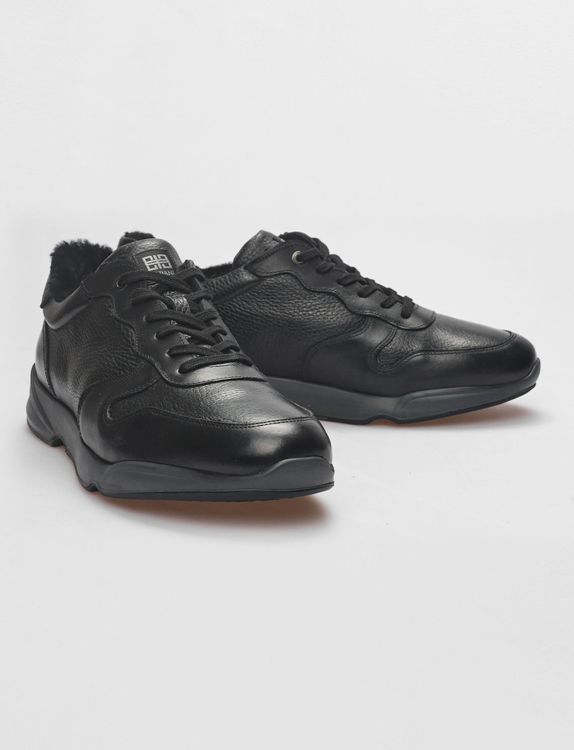 Cabani 588K1654 Erkek %100 Hakiki Deri Sneaker Ayakkabı Siyah