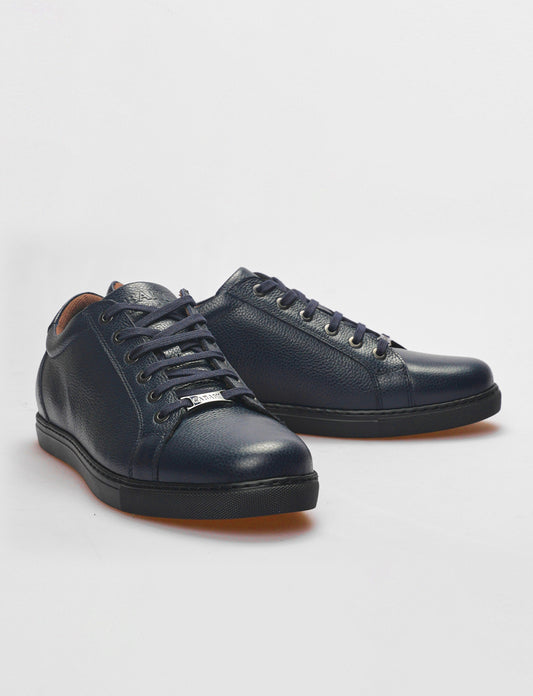Cabani 393B995 Erkek %100 Hakiki Deri sneaker &spor Lacivert